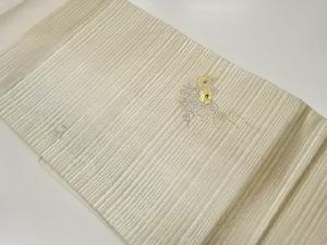 螺鈿金彩藤に椿模様名古屋帯